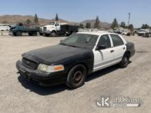 2007 Ford Crown Victoria Police Interceptor 4-Door Sedan Not Running, Broken Ignition, Missing Spark