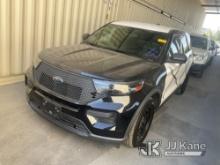 2020 Ford Explorer AWD Police Interceptor Sport Utility Vehicle Runs & Moves, Check Engine Light Is 