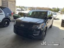 2018 Ford Explorer AWD Police Interceptor Sport Utility Vehicle Runs & Moves, Interior Stripped Of P