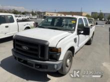 2008 Ford F350 Pickup Truck Runs & Moves, Check Engine Light Is On, Broken Passenger Mirror, Paint D