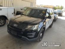 2018 Ford Explorer AWD Police Interceptor Sport Utility Vehicle Runs & Moves, Air Bag Light Is On, I