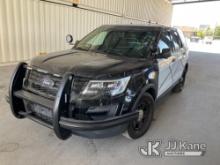 2017 Ford Explorer AWD Police Interceptor Sport Utility Vehicle Runs & Moves, Airbag DashLight On, P