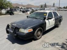 2010 Ford Crown Victoria Police Interceptor 4-Door Sedan Runs & Moves, Dead Battery, No Horn, Bad Ti