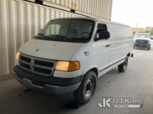 2001 Dodge Ram Van Cargo Van Runs & Moves, Has Check Engine Light, Interior Stripped Of Parts