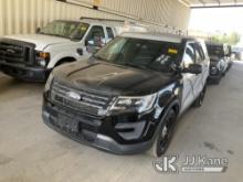 2018 Ford Explorer AWD Police Interceptor Sport Utility Vehicle Runs & Moves, Air Bag Light Is On, I