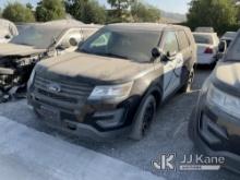 2016 Ford Explorer AWD Police Interceptor Sport Utility Vehicle Runs, Does Not Move, Bad Tires, Must