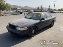 2006 Ford Crown Victoria Police Interceptor 4-Door Sedan Runs & Moves, ABS Light On, Brake Light On,