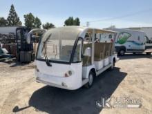 2016 Tram 14 Passenger Utility Vehicle Starts & Operates, Unable To Access Battery