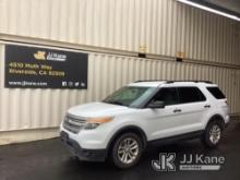 2015 Ford Explorer 4-Door Sport Utility Vehicle Runs & Moves, Interior Stripped of Parts, Needs Driv