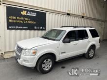 2008 Ford Explorer 4-Door Sport Utility Vehicle Runs & Moves, Paint Damage On Roof