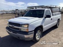 2003 Chevrolet Silverado 1500 Pickup Truck Runs & Moves) (Idles Rough, Check Engine Light, Cracked W