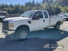 2010 Ford F250 4x4 Extended-Cab Pickup Truck Not Running, Condition Unknown, No Battery, Must Be Tow