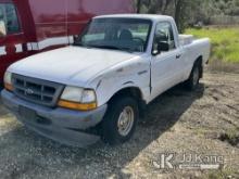 1999 Ford Ranger Pickup Truck Not Running, Condition Unknown, Body Damage