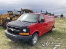 2003 Chevrolet Express G3500 4x4 Cargo Van Runs & Moves) (Crane Condition Unknown