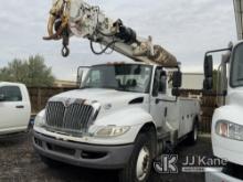 (Aurora, CO) Altec DM47B-TR, Digger Derrick rear mounted on 2018 International 4300 DuraStar Utility