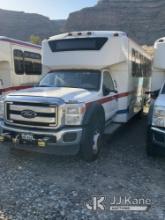 2016 Ford F550 Passenger Bus Not Running, Missing Parts, Missing Battery, Condition Unknown