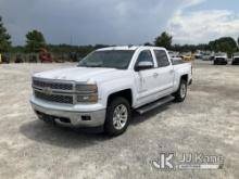 2015 Chevrolet Silverado 1500 4x4 Crew-Cab Pickup Truck Runs & Moves) (Body & Paint Damage, Windshie