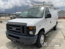 2013 Ford E350 Cargo Van Runs & Moves)(Chip Windshield, Paint & Body Damage, Rust)FL Residents Purch