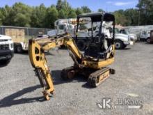 2018 Caterpillar 301.7D Mini Hydraulic Excavator, (Municipality Owned) No Key, Not Running, Conditio