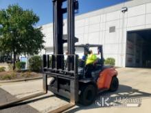 2015 Toyota 8FG80U Solid Tired Forklift, Indoor Warehouse Used Runs, Moves & Operates