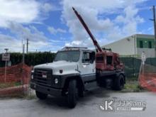 Sterling B7, Pressure Digger rear mounted on 1983 International 1954 Flatbed/Utility Truck, . Runs, 