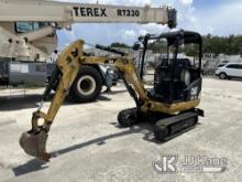 2018 Caterpillar 301.7D Mini Hydraulic Excavator Runs, Moves & Operates)( Rust)(FL Residents Purchas