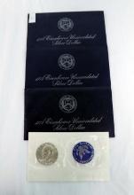 (3) 1974 Uncirculated Eisenhower Silver Dollars