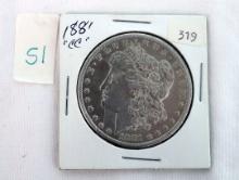 1881 CC Morgan Silver Dollars