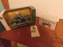 John Deere Cameo Pickup and Pewter Collector 730 Tractor Toys NIB