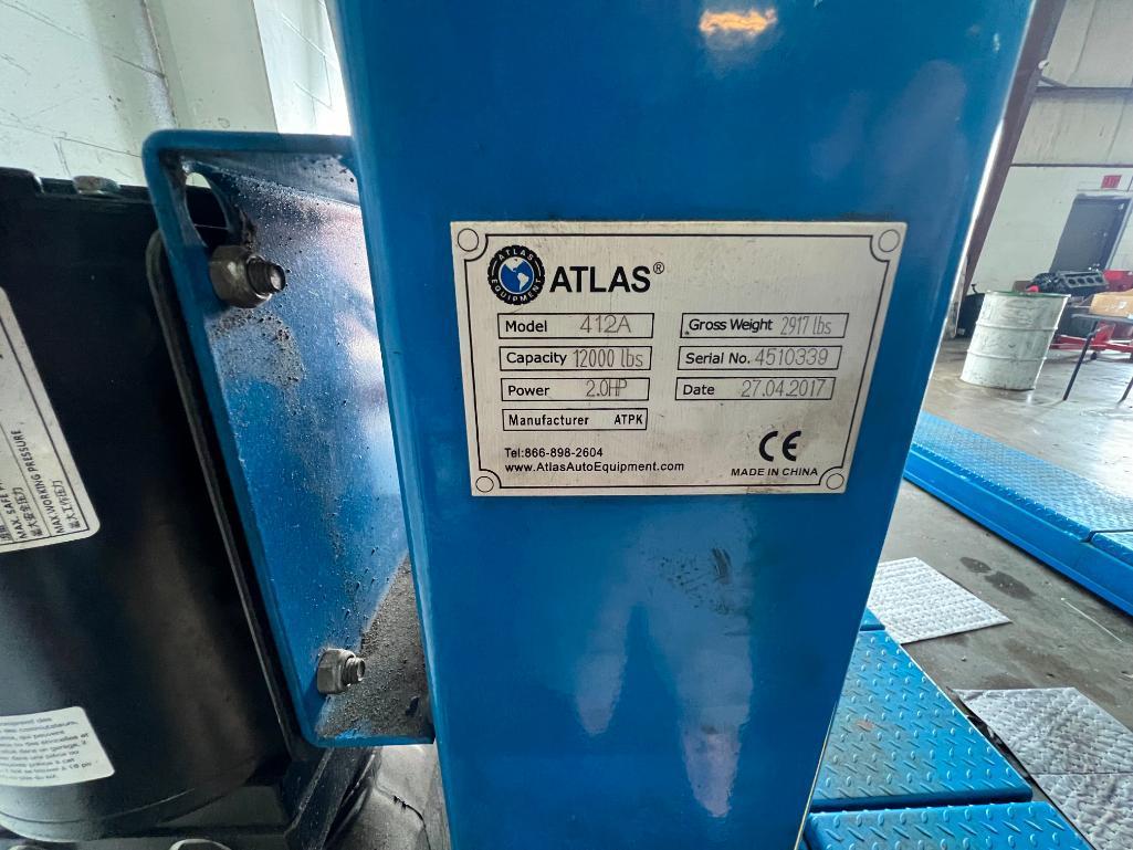 Atlas 4 Post Lift Model 412A, Serial Number 4510339
