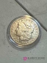 1879 Barber head silver dollar
