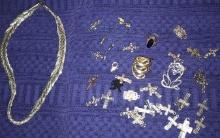 Costume jewelry, some is sterling