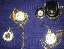 4- pocket watches with chains