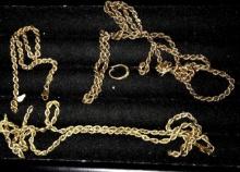 3- 10k broken necklaces 10.8 grams