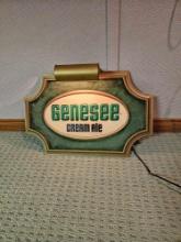 Genesee cream ale lighted beer sign