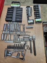 lot of assorted sockets and ratchets