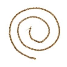 14k White and Yellow Gold Twisted Rope Gold Necklace