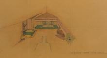 Frank Lloyd Wright (American, 1867-1959) Sketch Study