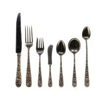 S Kirk & Sons Repousse Sterling Silver Flatware Service