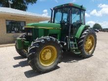 John Deere 7410 MFWD Tractor, s/n RW7410H033624: Encl. Cab, Front Weights,