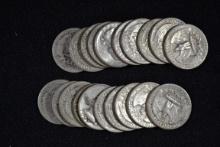 20 -Washington Silver Quarters; 20xBid