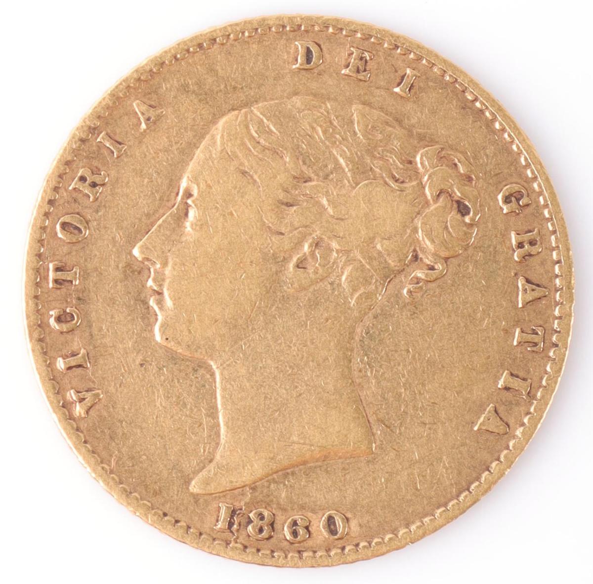 1880 GOLD BUN HEAD VICTORIA HALF SOVEREIGN