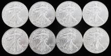 8 2011 1 OZT .999 FINE SILVER AMERICAN EAGLE COINS