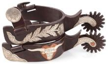 DOUBLE MOUNTED RANDY BUTTERS TEXAS STYLE SPURS