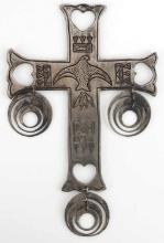 NATIVE AMERICAN TRADE CROSS WITH FETISH RINGS