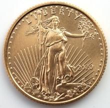 2020 1/10TH AMERICAN GOLD EAGLE GOLD COIN
