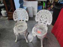 2 WROUGHT IRON CHAIRS