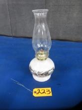 MILK GLASS OIL LAMP  15 T