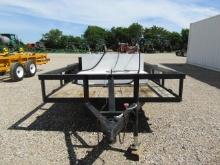 9549 14' BUMPER PULL FUEL TRAILER W/GAS & DIESEL FUEL TANKS