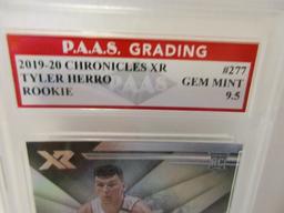 Tyler Herro Miami Heat 2019-20 Chronicles XR ROOKIE #277 graded PAAS Gem Mint 9.5